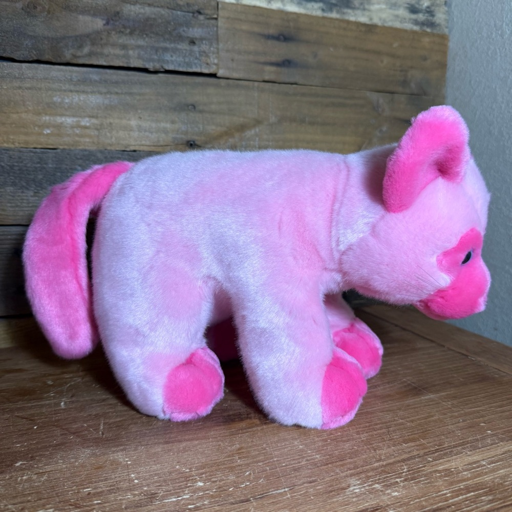 Wild Republic K&M International Vibes Pink Cat With Blue Eyes Plush - Picture 2 of 8